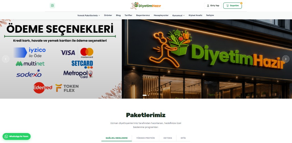 DiyetimHazir E-Ticaret Sitesi
